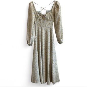 Astr Yellow and Blue Floral Maxi Dress size XSmall!